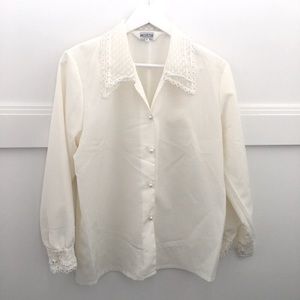 Vintage white blouse - fits AU size 8-10